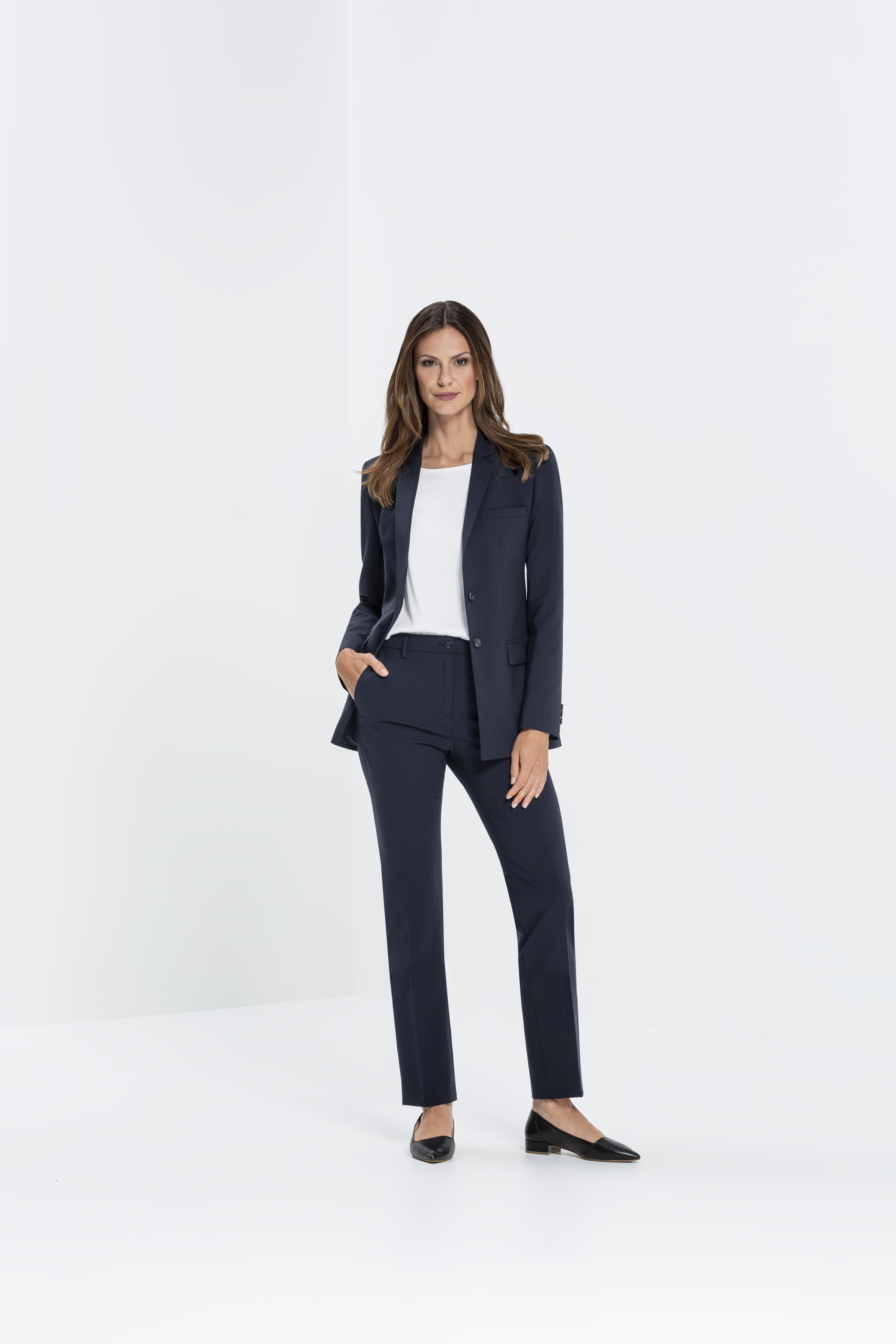 Damen-Langblazer Premium Regular Fit 