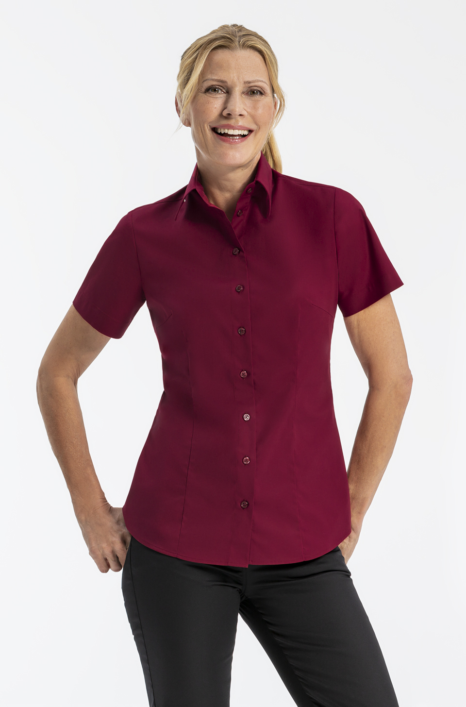 Damen-Bluse kurzarm Regular Fit